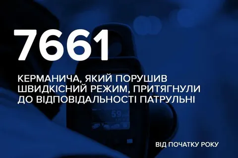 На Закарпатті за місяць оштрафували понад 7,6 тисячі водіїв за швидкість