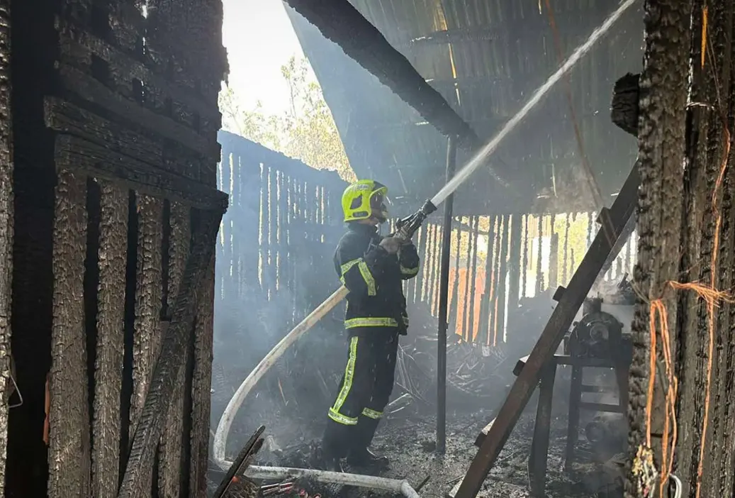 У Нересниці під час обідньої перерви загорілася дровітня: вогонь перекинувся на літню кухню